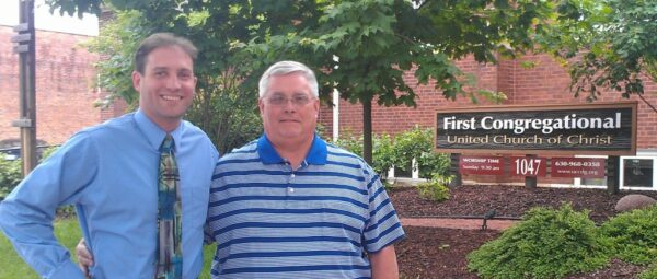 From left: Pastor Scott Oberle and Tom Williams.