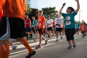 woman happy runner