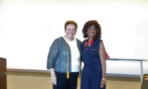Carol Simler, DuPagePads President & CEO with Professor Bette Lawrence-Water.