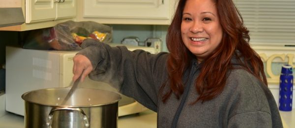 woman cooking