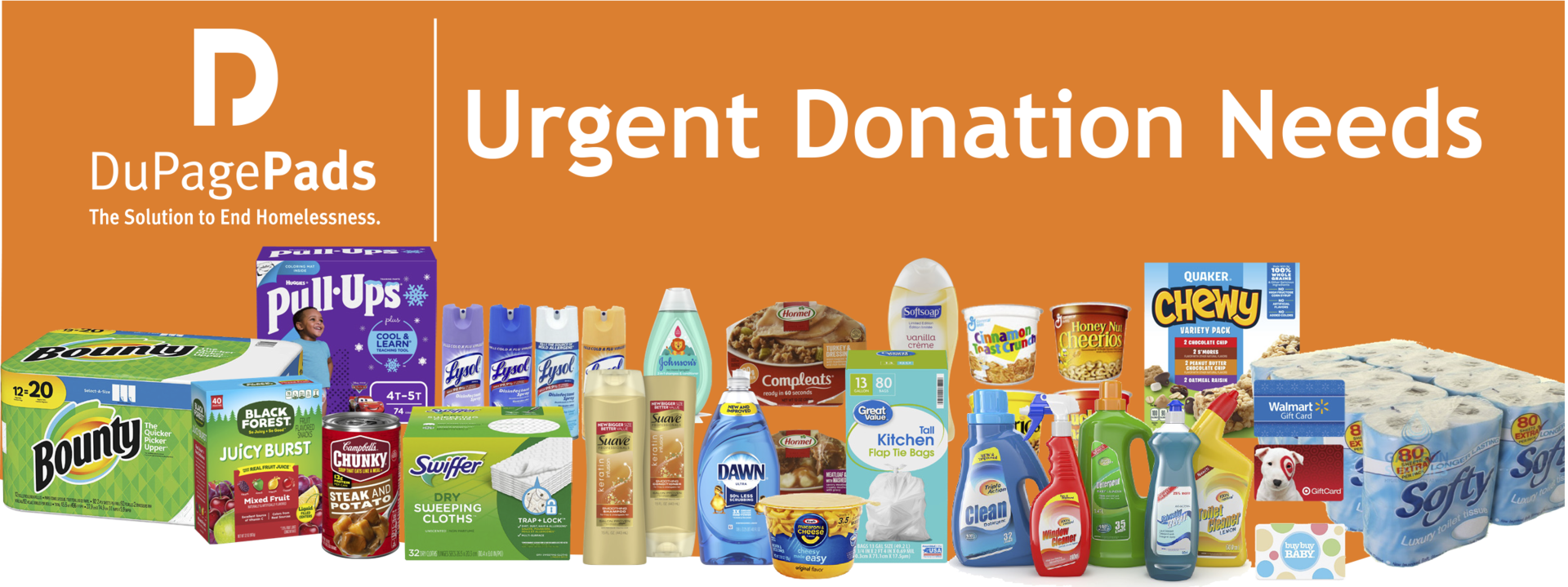 Wish List of Needed Donation Items DuPage Pads